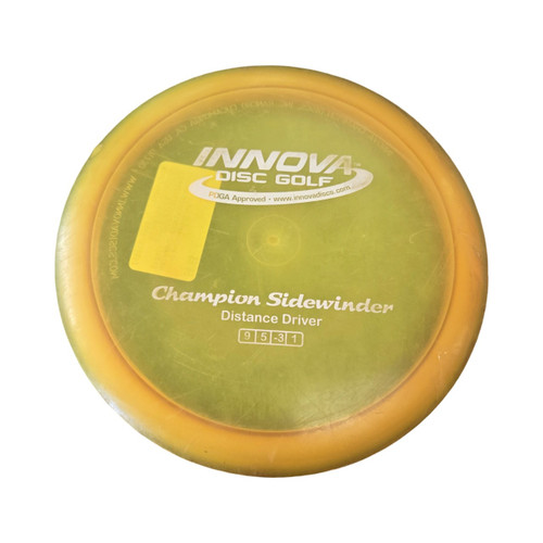 Vist Large View of Product Image Which is Used Innova SIDEWINDER CHAMPION DRIVER Disc Golf Driver Gold