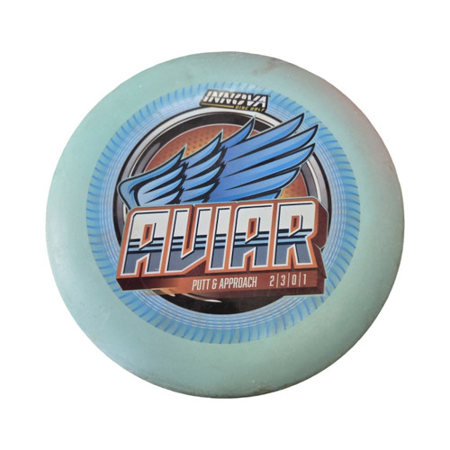 Vist Large View of Product Image Which is Used Innova AVIAR PUTTER Disc Golf Putter Sky Blue
