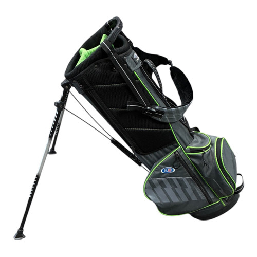 Vist Large View of Product Image Which is Used US Kids JR. STD BAG Jr Stand Bag Grey And Lime