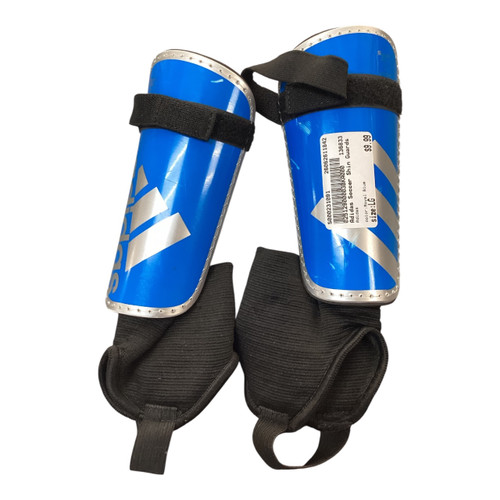 Vist Large View of Product Image Which is Used Adidas Soccer Shin Guards Youth Royal Blue LG