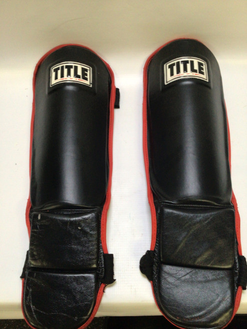 Vist Large View of Product Image Which is Used Title Martial Arts Shin Pads Black MD