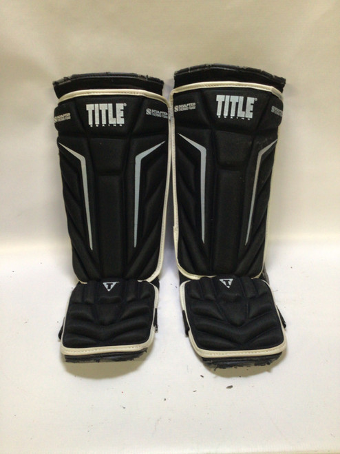 Vist Large View of Product Image Which is Used Title Boxing Martial Arts Shin Pads Black MD