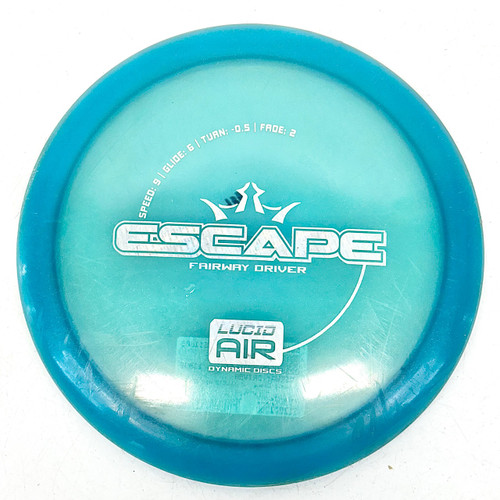 Vist Large View of Product Image Which is Used Dynamic Discs LUCID AIR ESCAPE Disc Golf Driver Teal 156g