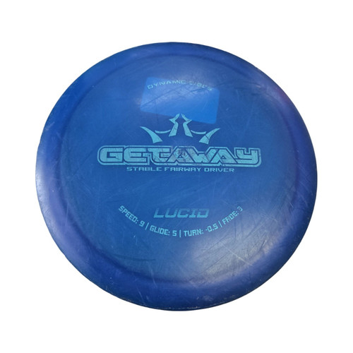 Vist Large View of Product Image Which is Used Dynamic Discs GETAWAY LUCID Disc Golf Driver Royal Blue