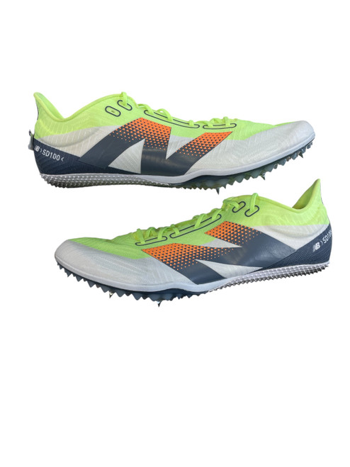 Vist Large View of Product Image Which is Used New Balance SD100 Track & Field Cleats Adult Neon Green Senior 13