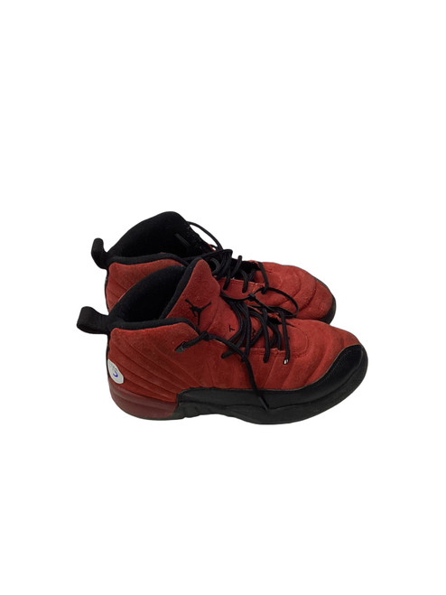 Vist Large View of Product Image Which is Used Jordan 12 RETRO REVERSE FLU GAME Basketball Shoes Y Red Junior 03
