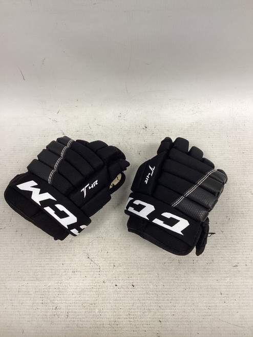 Vist Large View of Product Image Which is Used CCM T4R Youth Gloves Black 8"