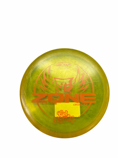 Vist Large View of Product Image Which is Used Discraft ZONE Disc Golf Putter Yellow