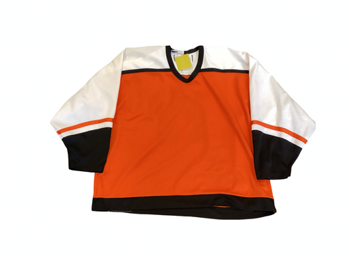 Vist Large View of Product Image Which is Hockey Practice Jersey Black/Orange/White 2X