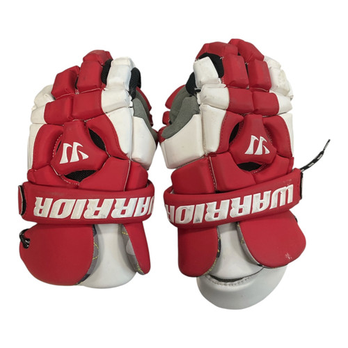 Vist Large View of Product Image Which is Used Warrior RIOT II Lacrosse Gloves Mens Red 13"
