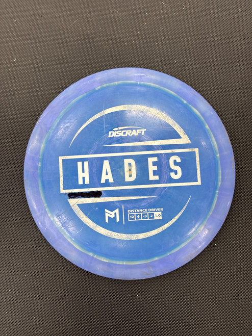 Vist Large View of Product Image Which is Used Discraft ESP HADES Disc Golf Driver Royal Blue