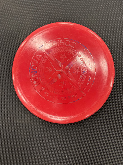 Vist Large View of Product Image Which is Used Innova STAR CAIMAN Disc Golf Mid Range Red