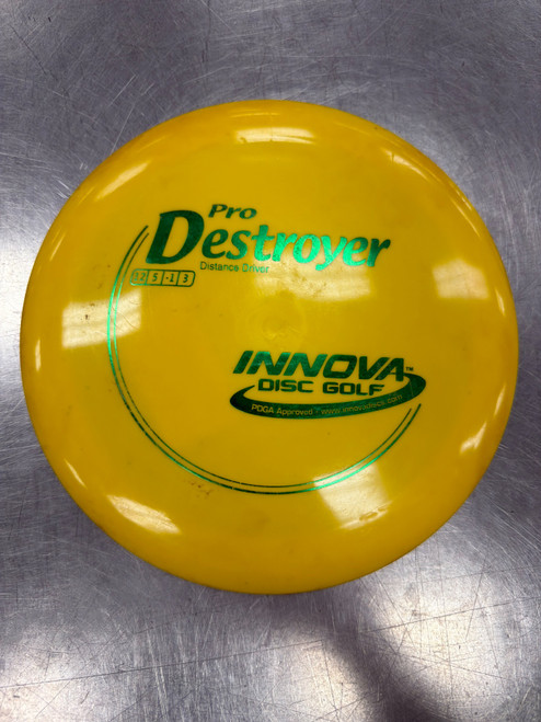 Vist Large View of Product Image Which is Used Innova PRO DESTROYER Disc Golf Driver Gold