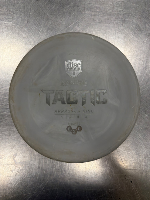 Vist Large View of Product Image Which is Used Discmania EVOLUTION EXO SOFT TACTIC Disc Golf Putter Grey