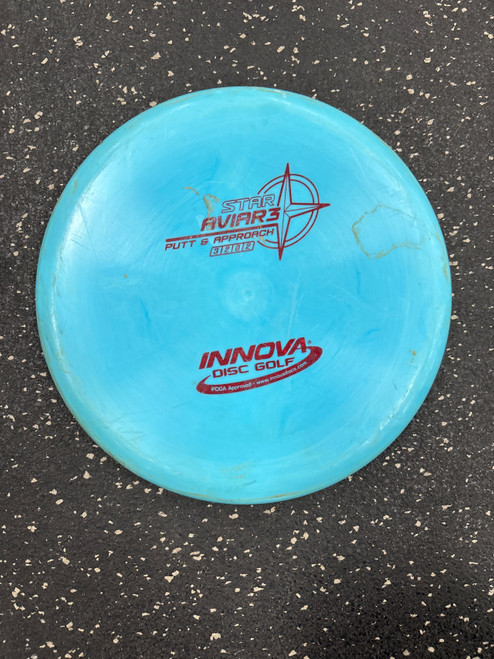 Vist Large View of Product Image Which is Used Innova STAR AVIAR3 Disc Golf Putter Royal Blue