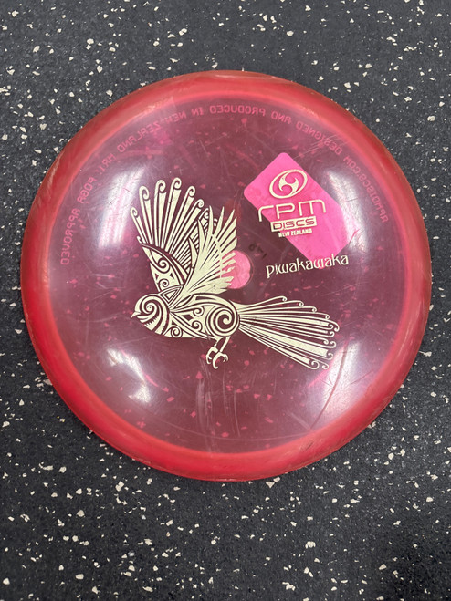 Vist Large View of Product Image Which is Used RPM PIWAKAWAKA Disc Golf Mid Range Red