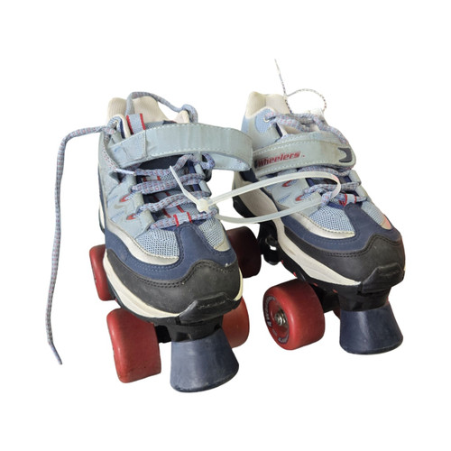 Vist Large View of Product Image Which is Used 4 WHEELER VINTAGE QUAD SKATES Junior Roller Quad Skates Sky Blue Junior 05