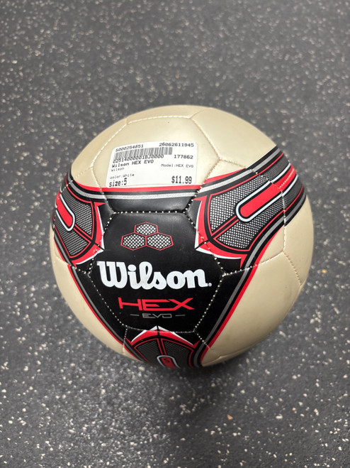 Vist Large View of Product Image Which is Used Wilson HEX EVO All Size Soccer Ball White 5