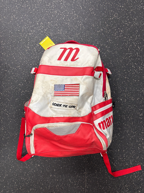Vist Large View of Product Image Which is Used Marucci BACKPACK BB/SB Player Backpack White