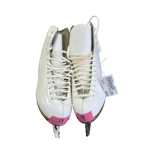 Vist Large View of Product Image Which is Used Riedell SILVER STAR FIGURE SKATES SZ 9 WMNS WomensFigure Skate White Senior 9