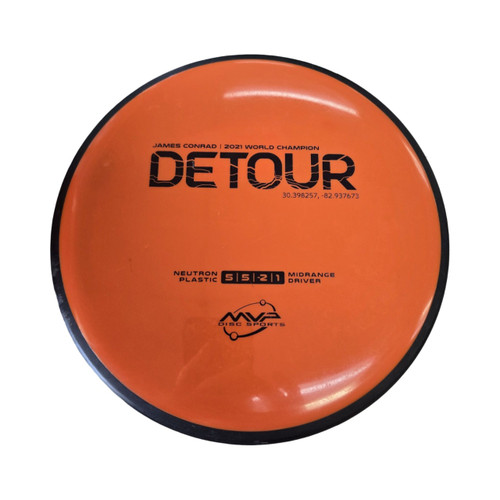 Vist Large View of Product Image Which is Used MVP DETOUR NEUTRON Disc Golf Mid Range Orange