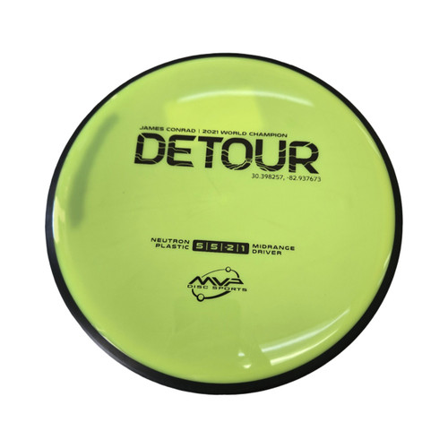 Vist Large View of Product Image Which is Used MVP DETOUR NEUTRON Disc Golf Mid Range Yellow