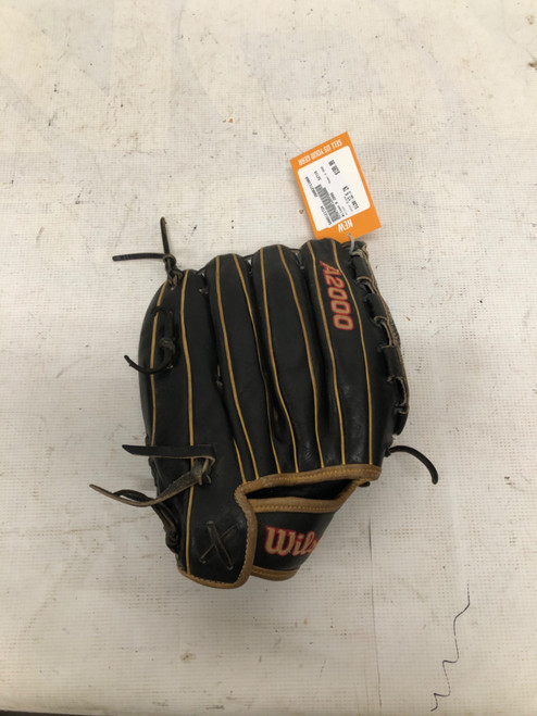 Vist Large View of Product Image Which is Used Wilson A 2000 BB/SB Glove RH Throw Black 12 1/2"