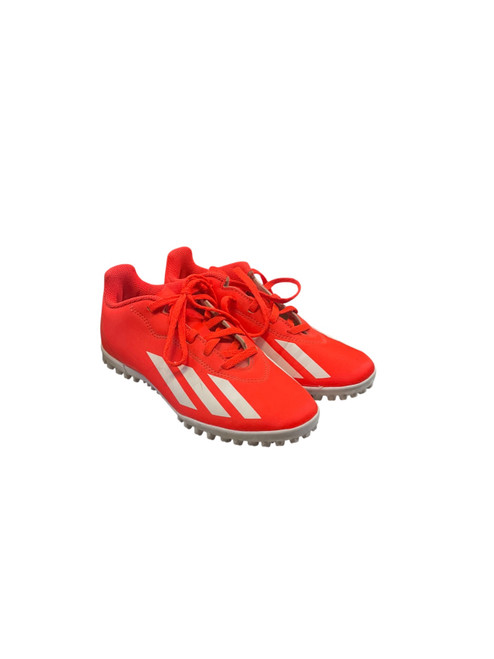 Vist Large View of Product Image Which is Used Adidas CRAZYFAST X Soccer Turf Shoes Orange Junior 02.5