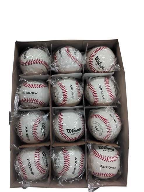 Vist Large View of Product Image Which is Used Wilson A1010 HS1 PRACTICE BASEBALL DOZEN BB/SB Training Aid