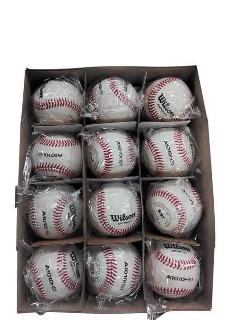 Vist Large View of Product Image Which is Used Wilson A1010 HS1 PRACTICE BASEBALL DOZEN BB/SB Training Aid