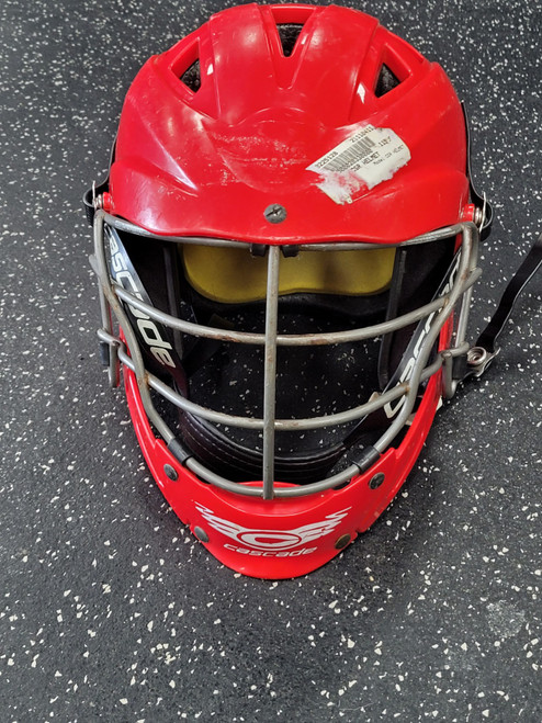Vist Large View of Product Image Which is Used Cascade CSR Lacrosse Helmet Red One Size