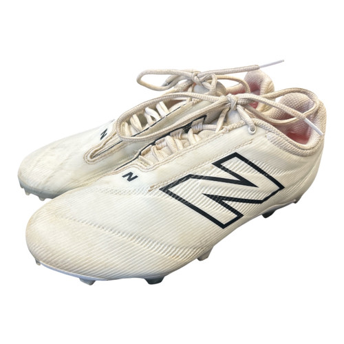 Vist Large View of Product Image Which is Used New Balance LAX Cleats Mens White Senior 8