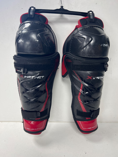 Vist Large View of Product Image Which is Used Bauer VAPOR X INSTINCT Senior Shin Guards Black 14"