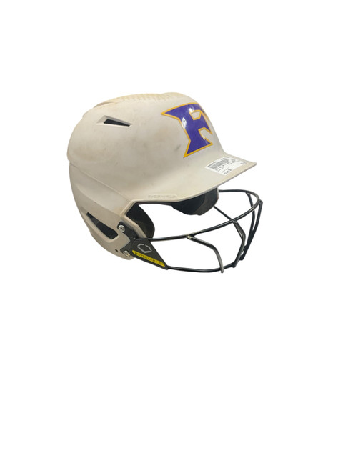 Vist Large View of Product Image Which is Used Evoshield BB/SB HELMET W MASK Batting Helmet w/Mask White SM