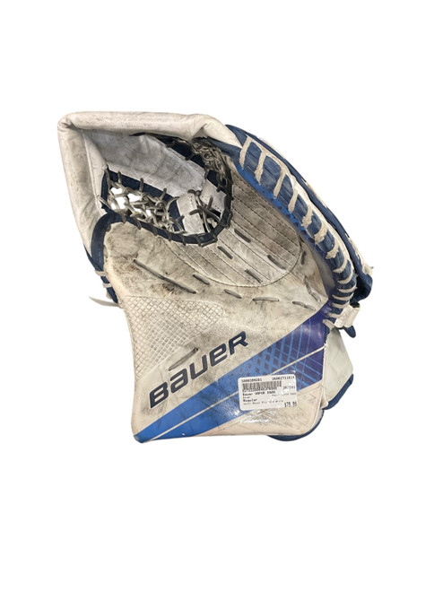 Vist Large View of Product Image Which is Used Bauer VAPOR X900 Inter Goalie Blocker Royal Blue And White