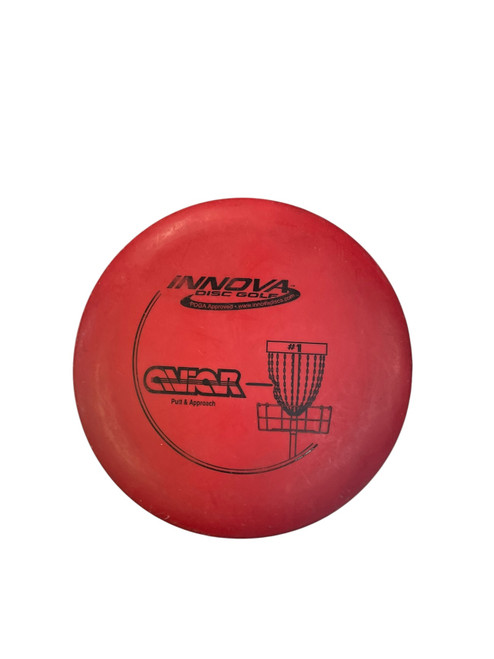 Vist Large View of Product Image Which is Used Innova DX AVIAR Disc Golf Putter Red 166g