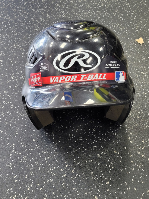 Vist Large View of Product Image Which is Used Rawlings VAPOR Batting Helmet No Mask Black XS/S