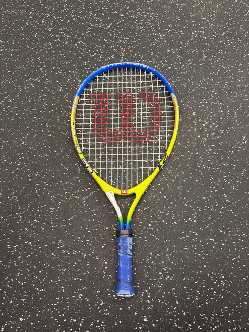 Vist Large View of Product Image Which is Used Wilson US OPEN 21 Junior Tennis Racquet Yellow 21"