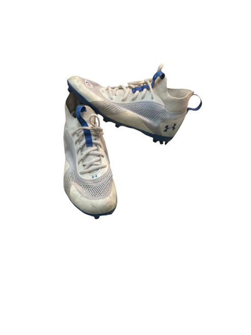 Vist Large View of Product Image Which is Used Under Armour Adult FB Cleats White Senior 10