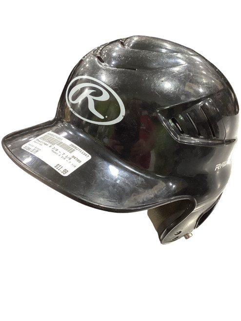 Vist Large View of Product Image Which is Used Rawlings 6 3/8 - 7 1/8 Batting Helmet No Mask Black S/M