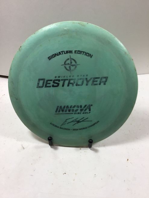Vist Large View of Product Image Which is Used Innova STAR DESTROYER Disc Golf Driver Green 170g