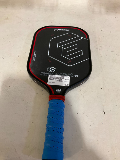 Vist Large View of Product Image Which is Used ENHANCE SWEETSPOT Pickleball Racquet Black