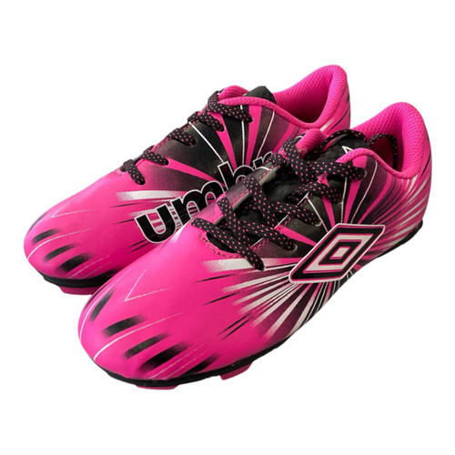 Vist Large View of Product Image Which is Used Umbro Soccer Cleats Pink Youth 13.0