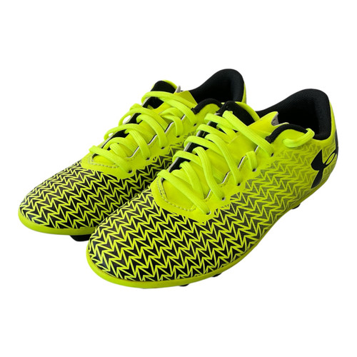 Vist Large View of Product Image Which is Used Under Armour Soccer Cleats Optic Yellow Junior 02