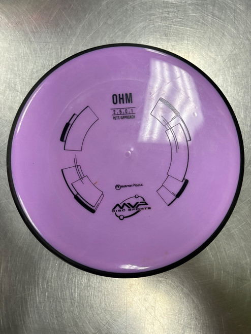 Vist Large View of Product Image Which is Used MVP NEUTRON OHM Disc Golf Putter Purple