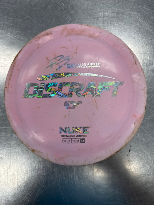 Vist Large View of Product Image Which is Used Discraft ESP NUKE Disc Golf Driver Pink