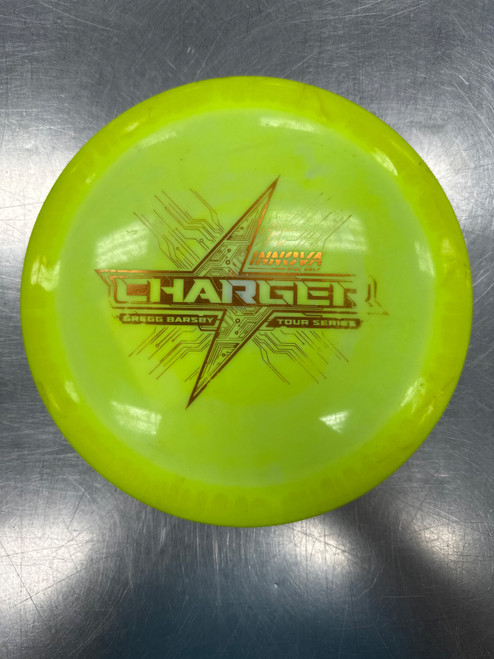 Vist Large View of Product Image Which is Used Innova HALO STAR CHARGER BARSBY Disc Golf Driver Yellow