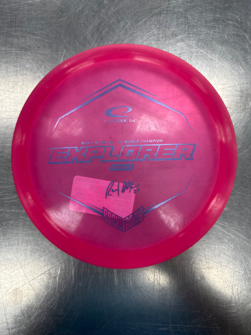 Vist Large View of Product Image Which is Used Latitude 64 OPTO EXPLORER Disc Golf Driver Pink