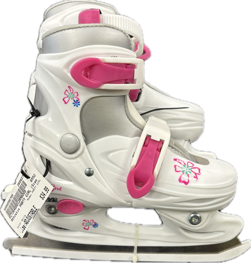 Vist Large View of Product Image Which is Used PARTY GIRL Girls Figure Skate White Adjustable