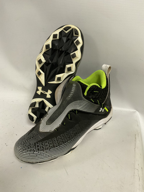 Vist Large View of Product Image Which is Used Under Armour HIGHLIGHT HAMMER MC Adult FB Cleats Black Senior 9